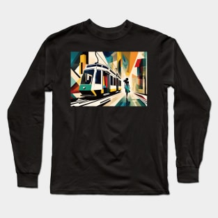 A Woman and Tram 009 - post-soviet realism - Trams are awesome! Long Sleeve T-Shirt